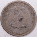 1875 Liberty Seated Half Dollar, Very Good Circulated Coin, Store