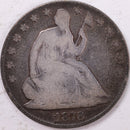 1876 Liberty Seated Half Dollar, About Good Circulated Coin, Store