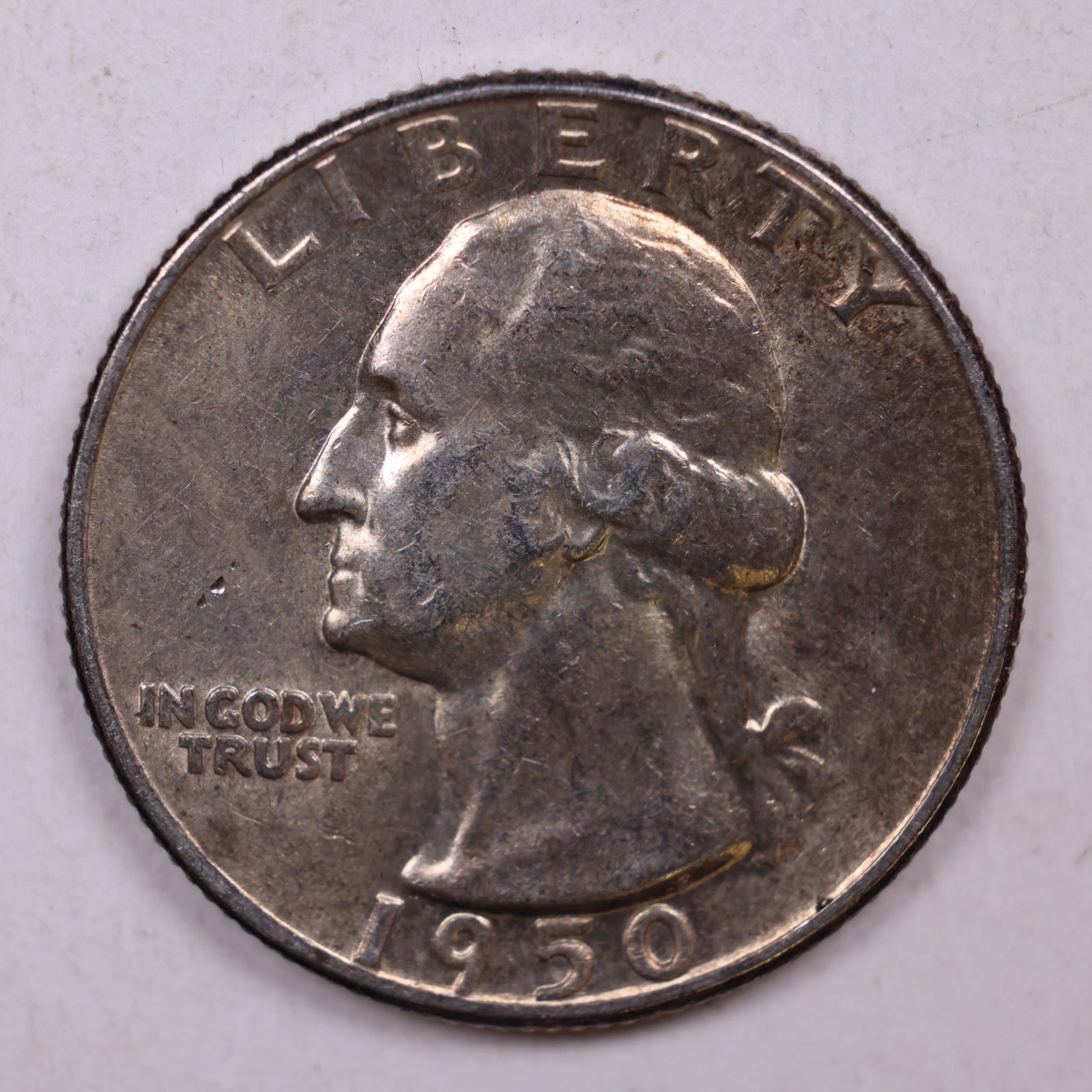 1950 Silver Washington Quarter., Mint State Uncirculated Coin., Store #QR1371