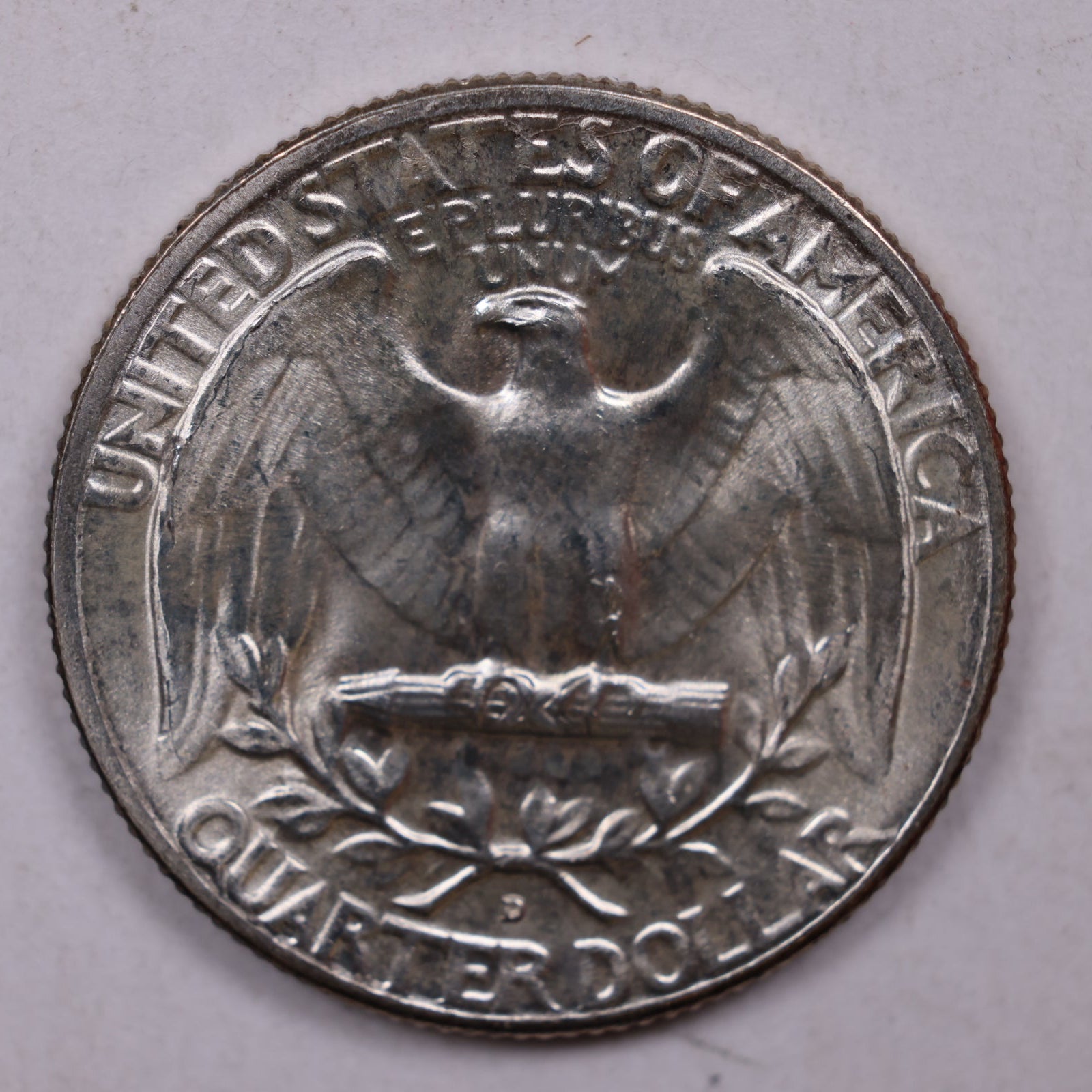 1950-D Silver Washington Quarter., Mint State Uncirculated Coin., Store #QR1372