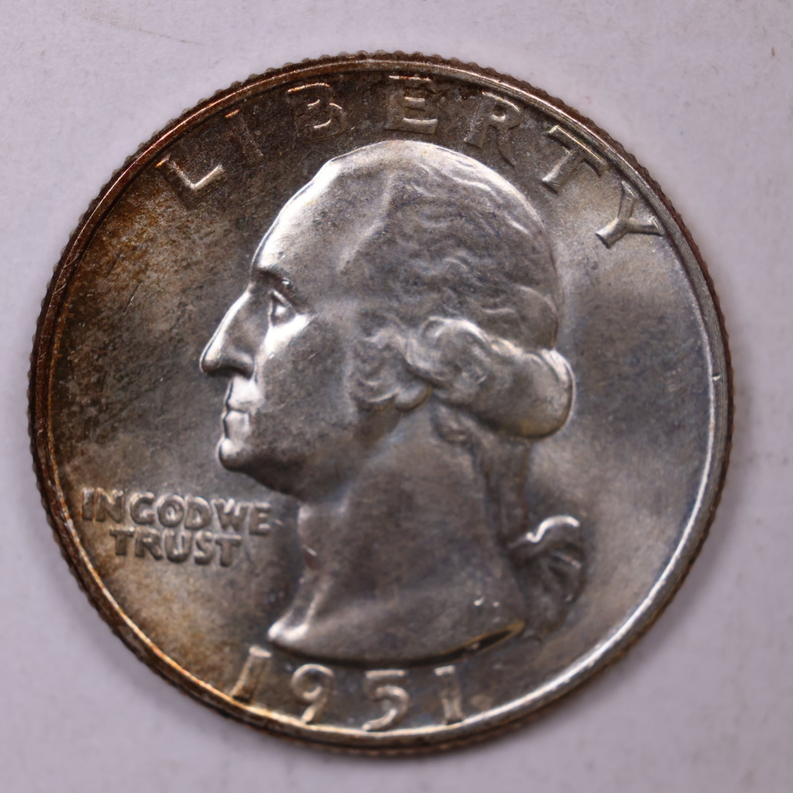 1951-D Silver Washington Quarter., Mint State Uncirculated Coin., Store #QR1376