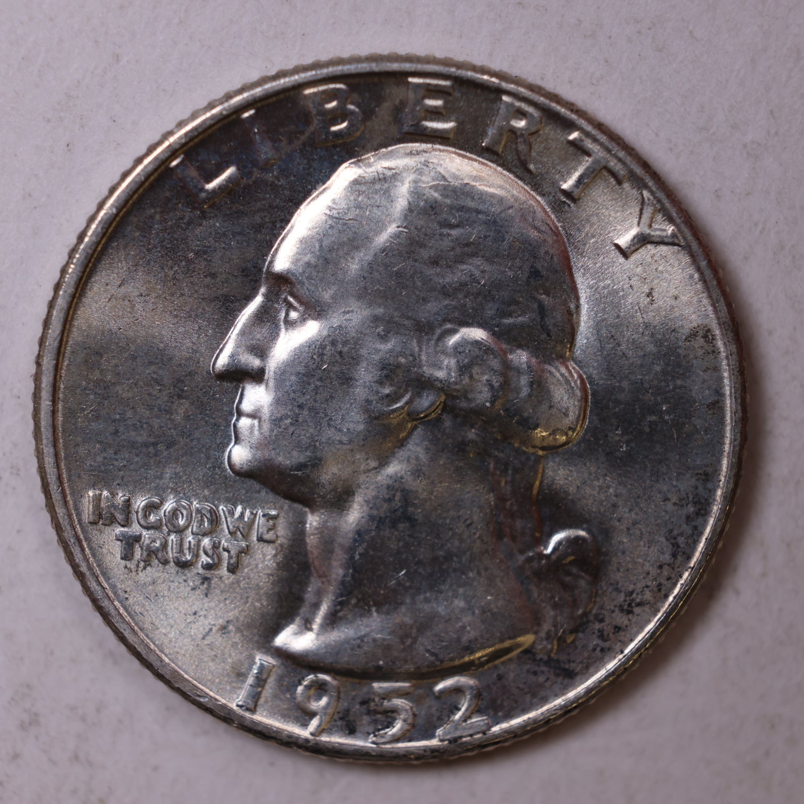 1952-D Silver Washington Quarter., Mint State Uncirculated Coin., Store #QR1381