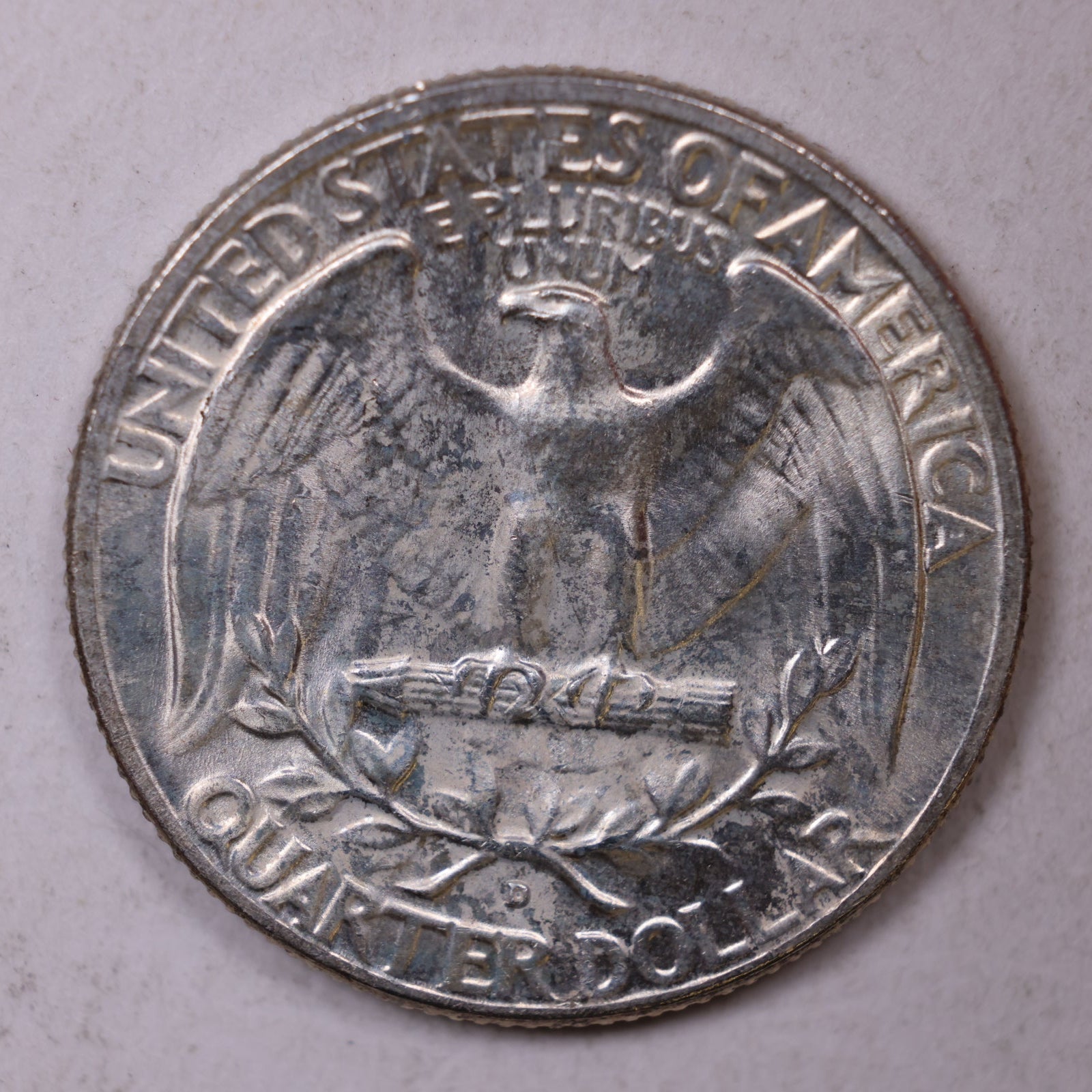 1952-D Silver Washington Quarter., Mint State Uncirculated Coin., Store #QR1381