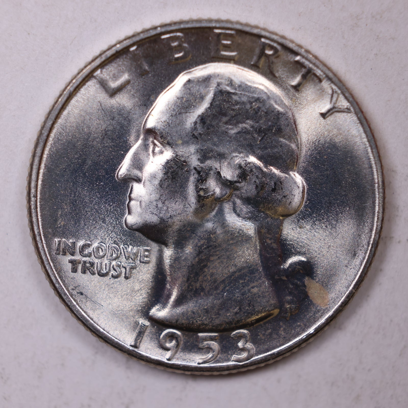 1953-S Silver Washington Quarter., Mint State Uncirculated Coin., Store #QR1388