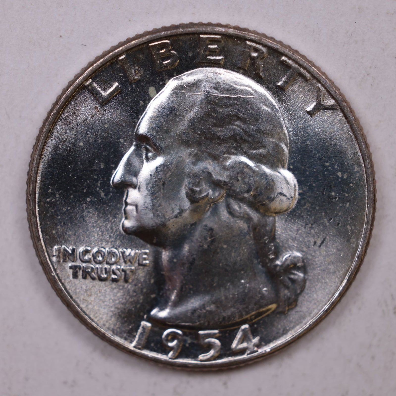1954 Silver Washington Quarter., Mint State Uncirculated Coin., Store #QR1389