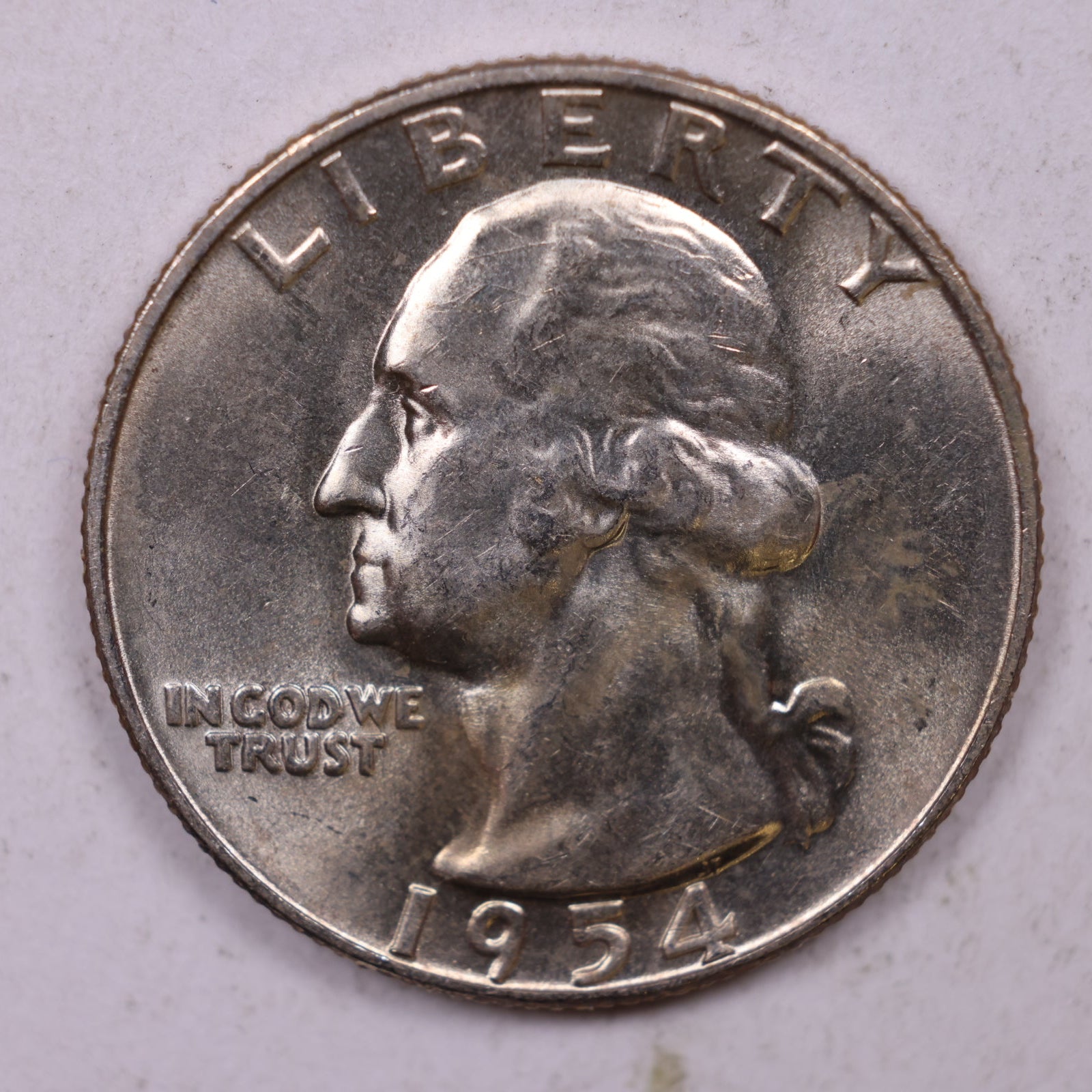 1954-D Silver Washington Quarter., Mint State Uncirculated Coin., Store #QR1392
