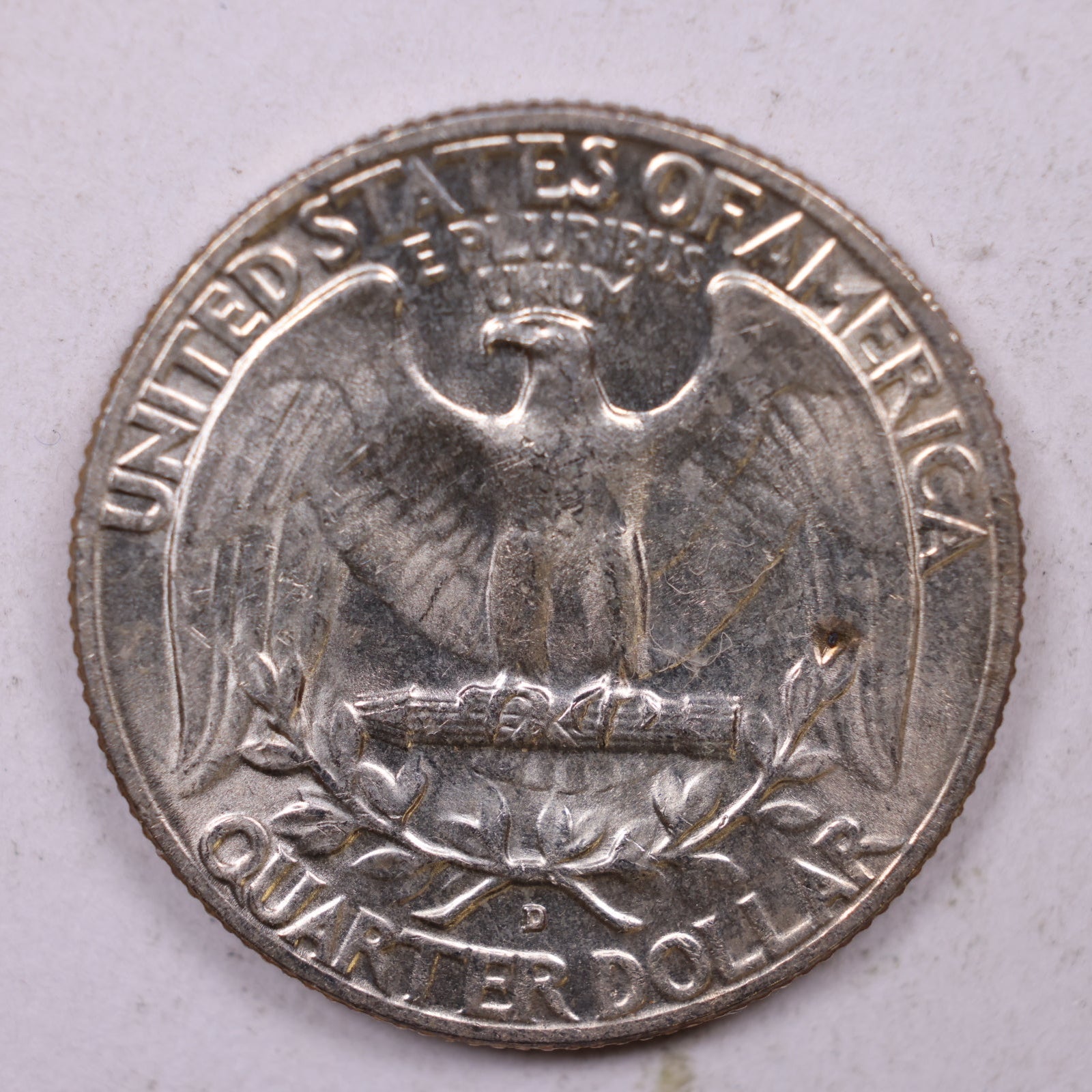 1954-D Silver Washington Quarter., Mint State Uncirculated Coin., Store #QR1392