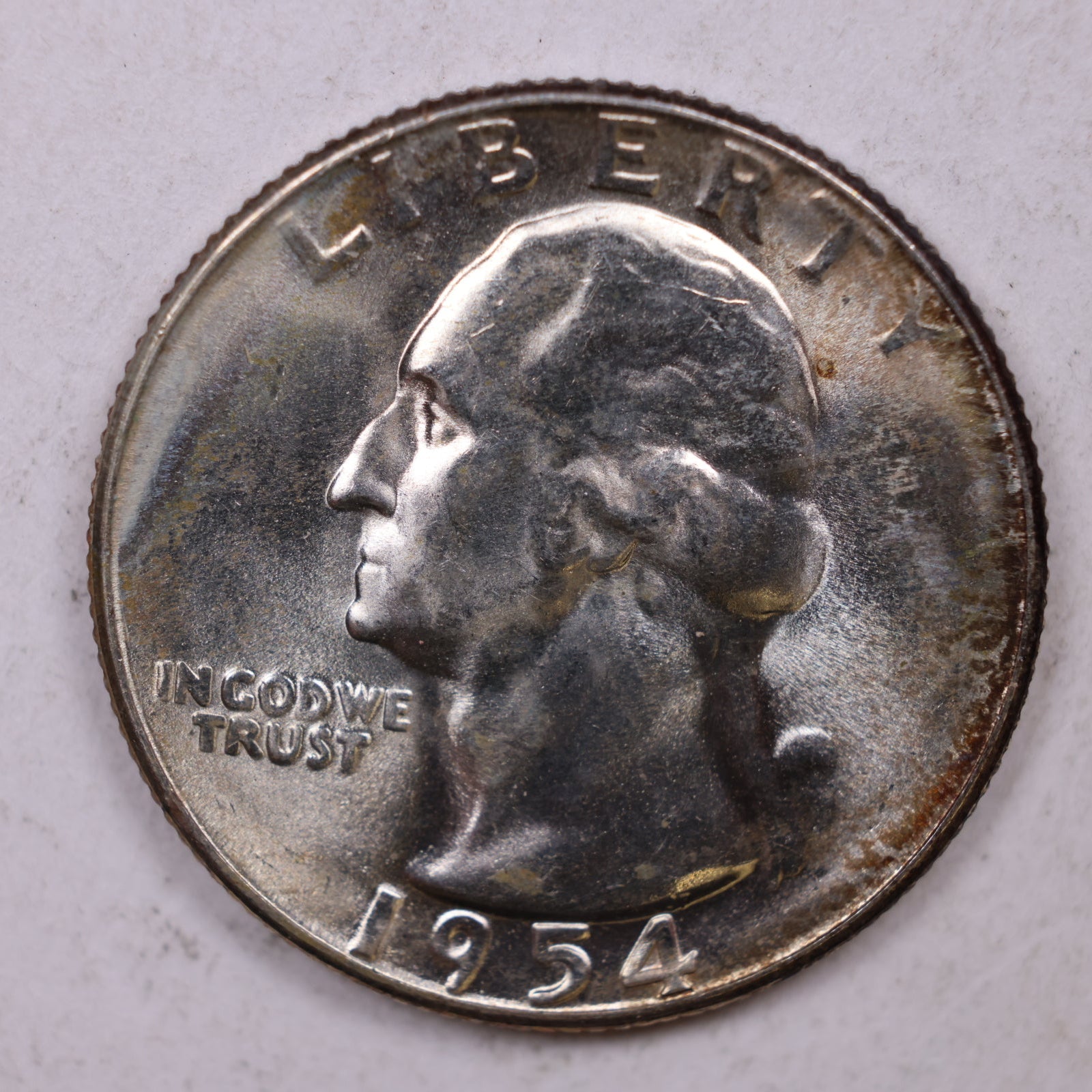 1954-S Silver Washington Quarter., Mint State Uncirculated Coin., Store #QR1395