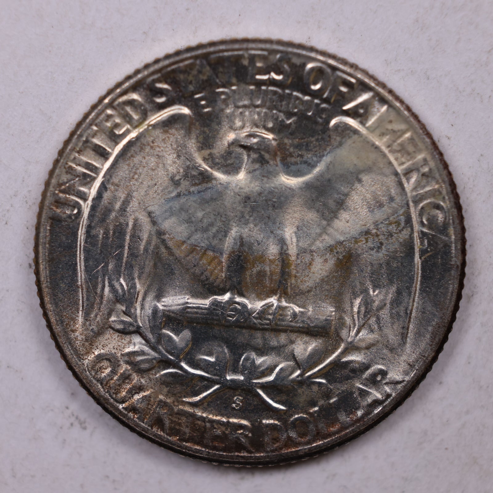 1954-S Silver Washington Quarter., Mint State Uncirculated Coin., Store #QR1395