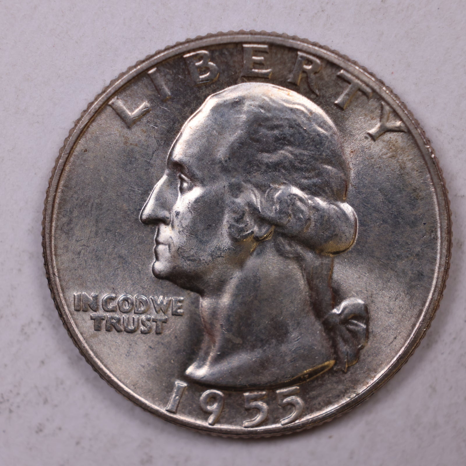 1955 Silver Washington Quarter., Mint State Uncirculated Coin., Store #QR1396