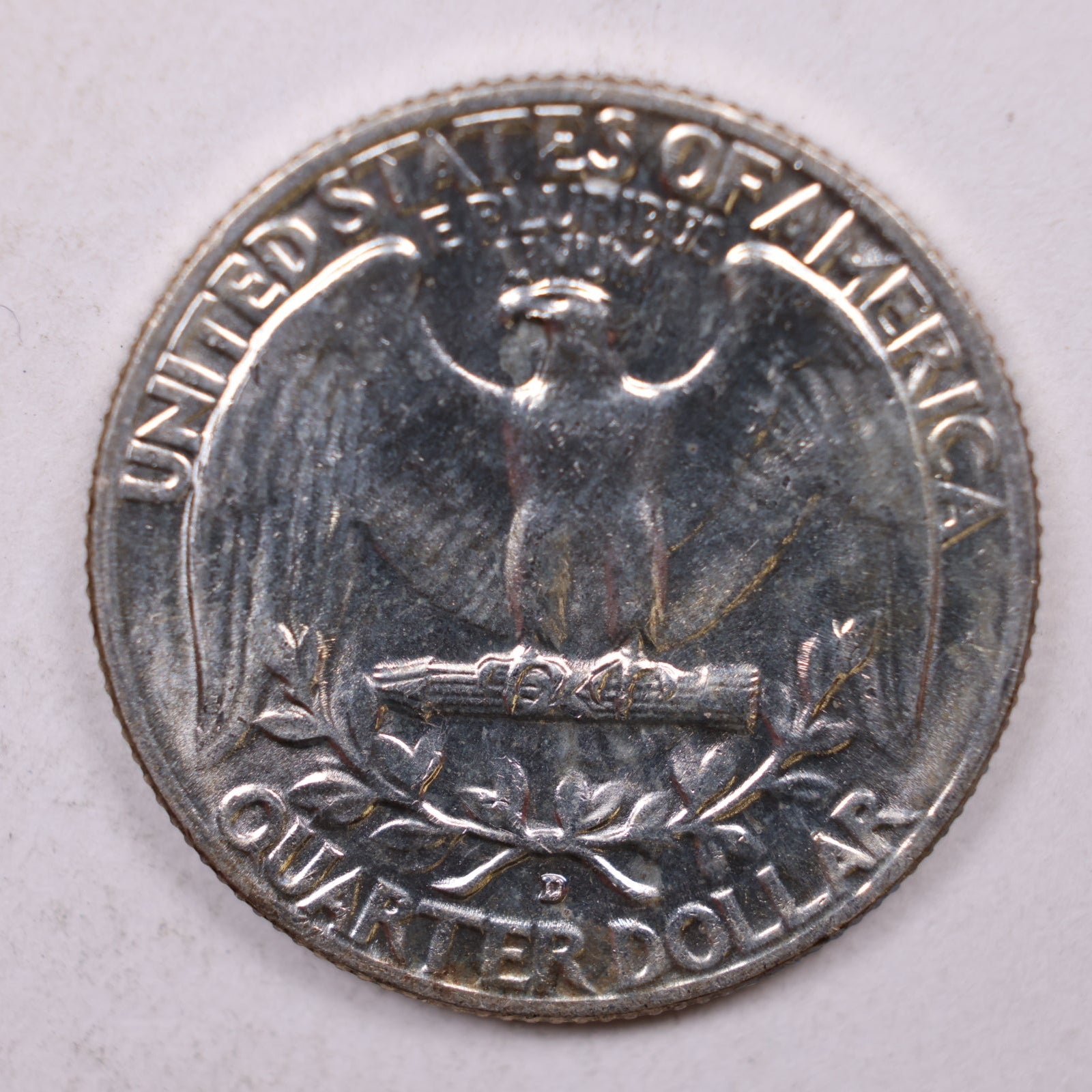 1955-D Silver Washington Quarter., Mint State Uncirculated Coin., Store #QR1397