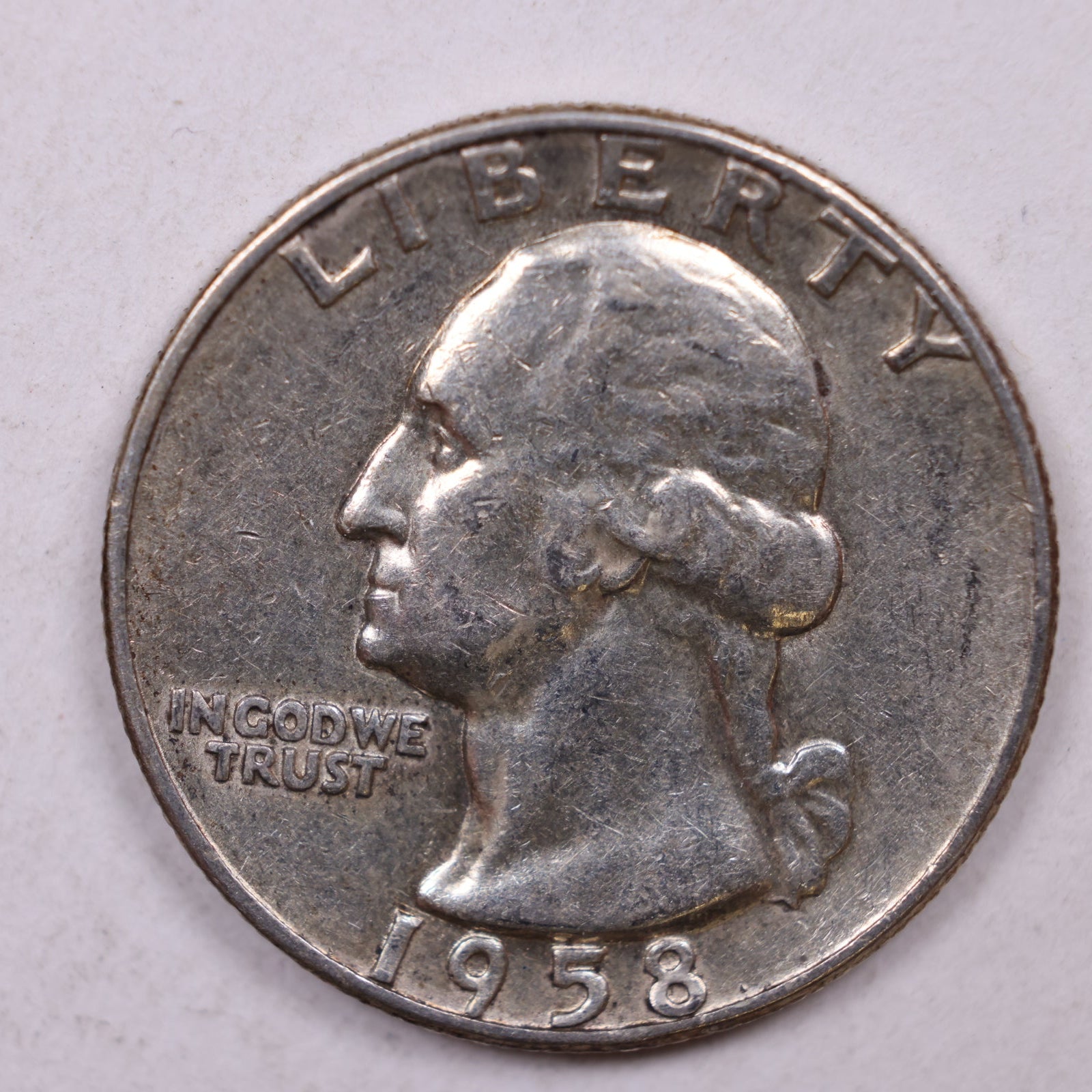 1958-D Silver Washington Quarter., Mint State Uncirculated Coin., Store #QR1403