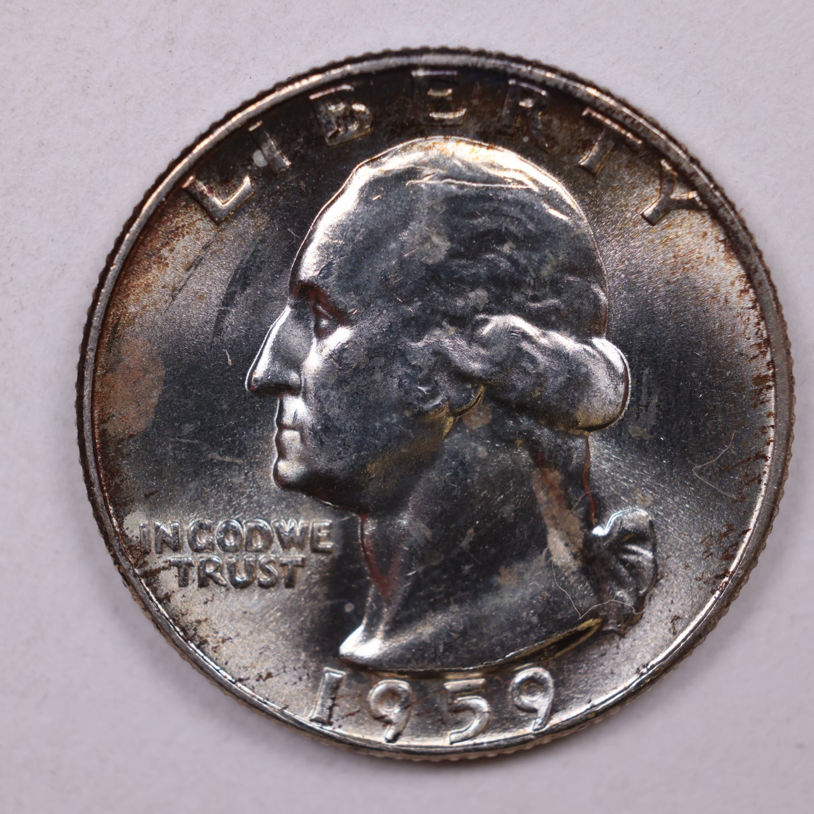 1959-D Silver Washington Quarter., Mint State Uncirculated Coin., Store #QR1405