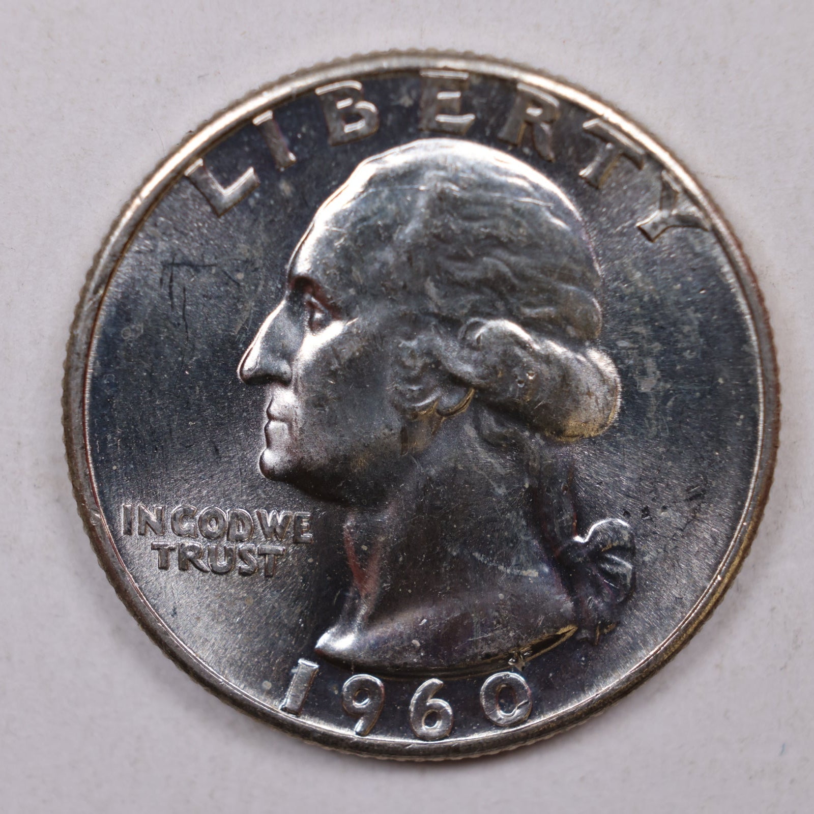 1960 Silver Washington Quarter., Mint State Uncirculated Coin., Store #QR1406
