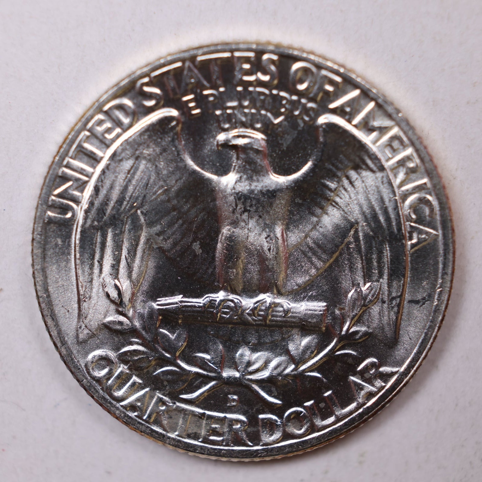 1960-D Silver Washington Quarter., Mint State Uncirculated Coin., Store #QR1407