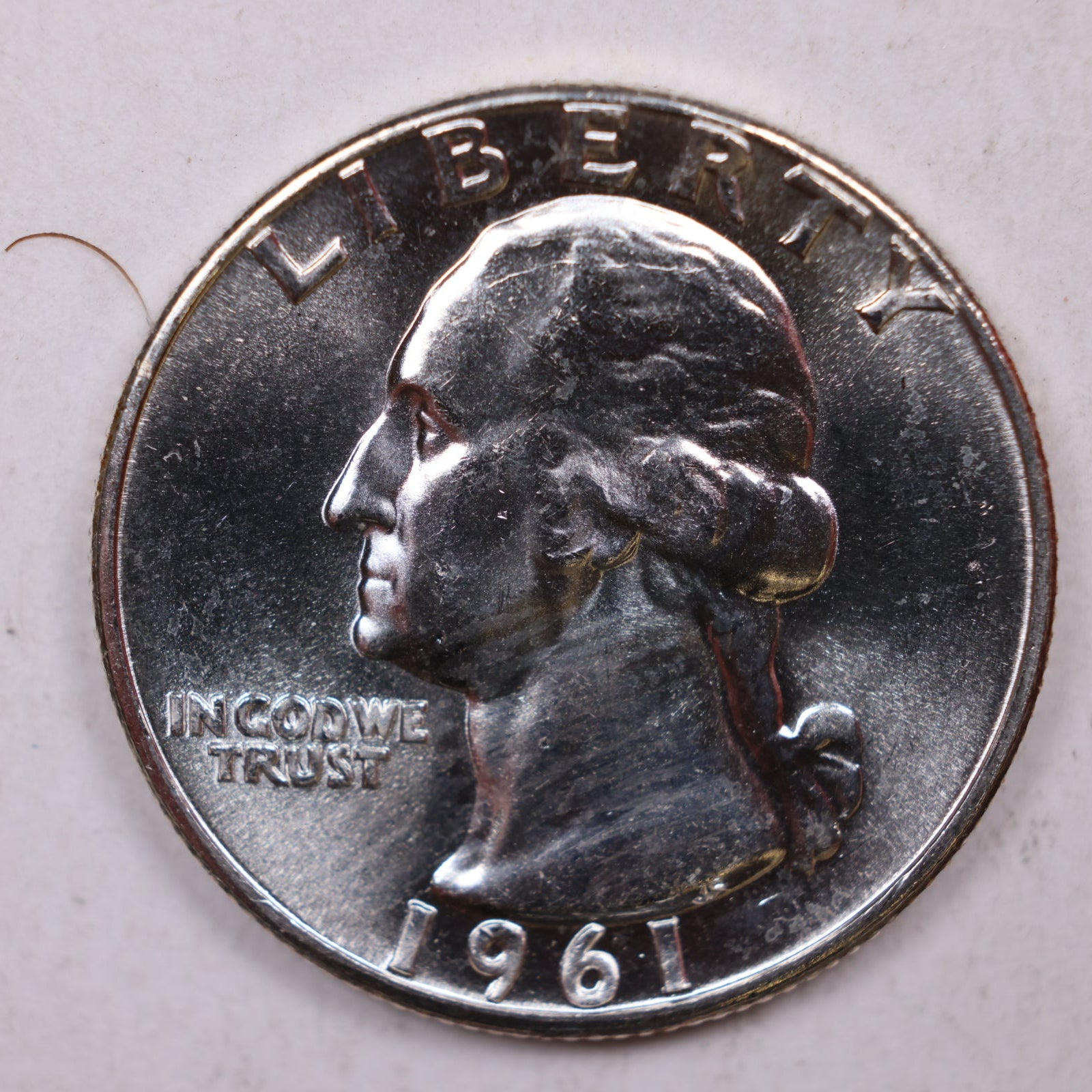 1961 Silver Washington Quarter., Mint State Uncirculated Coin., Store #QR1408