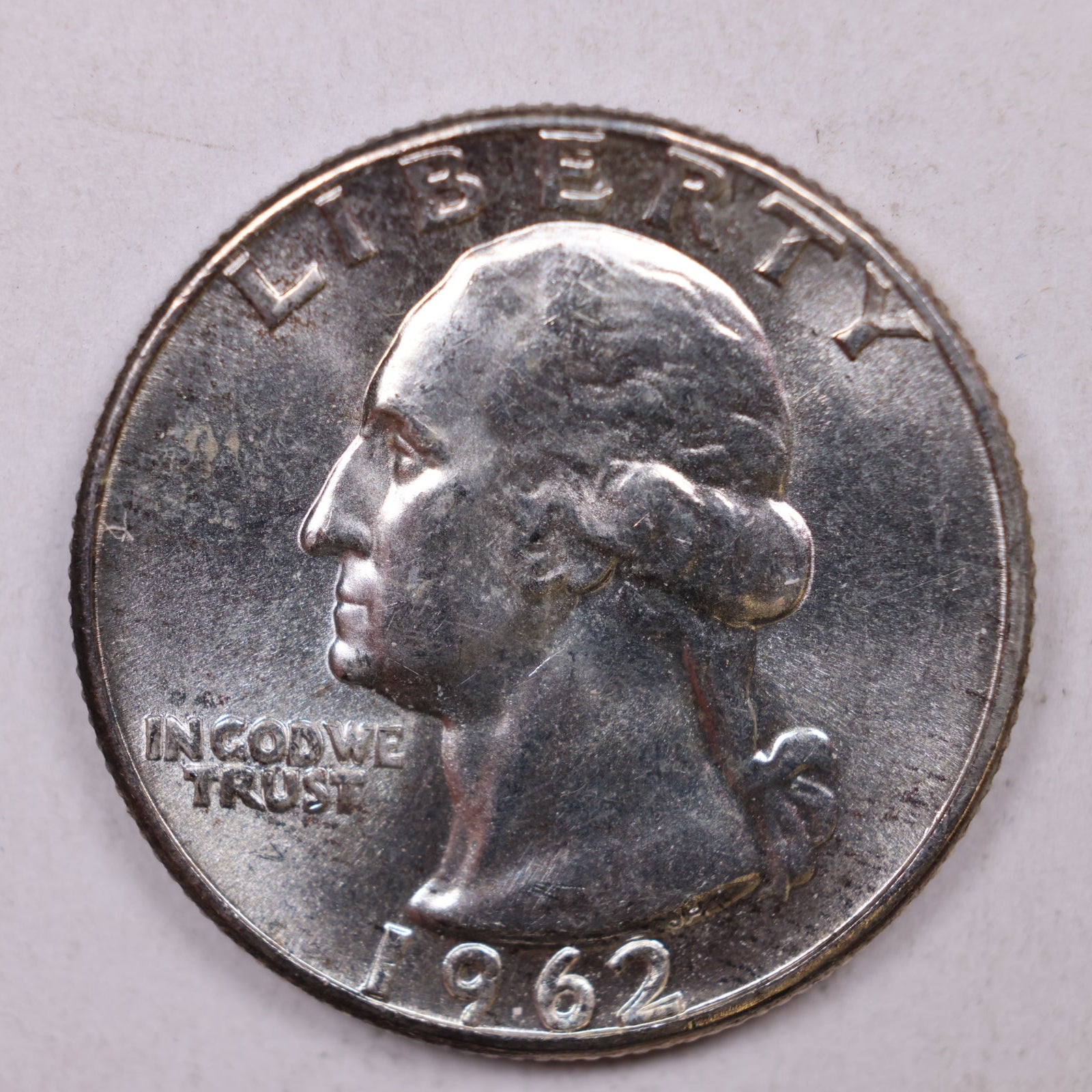 1962 Silver Washington Quarter., Mint State Uncirculated Coin., Store #QR1410