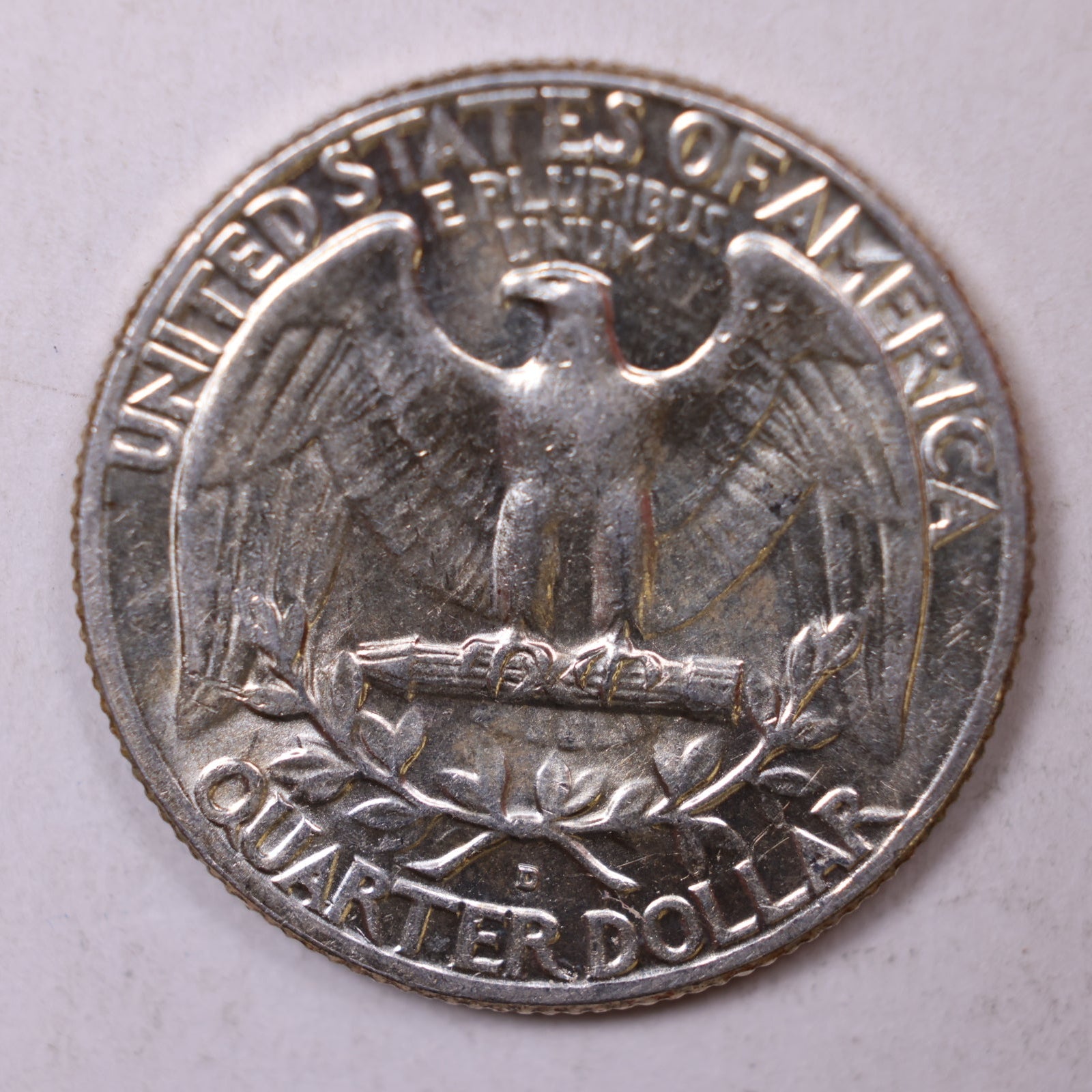 1963-D Silver Washington Quarter., Mint State Uncirculated Coin., Store #QR1413