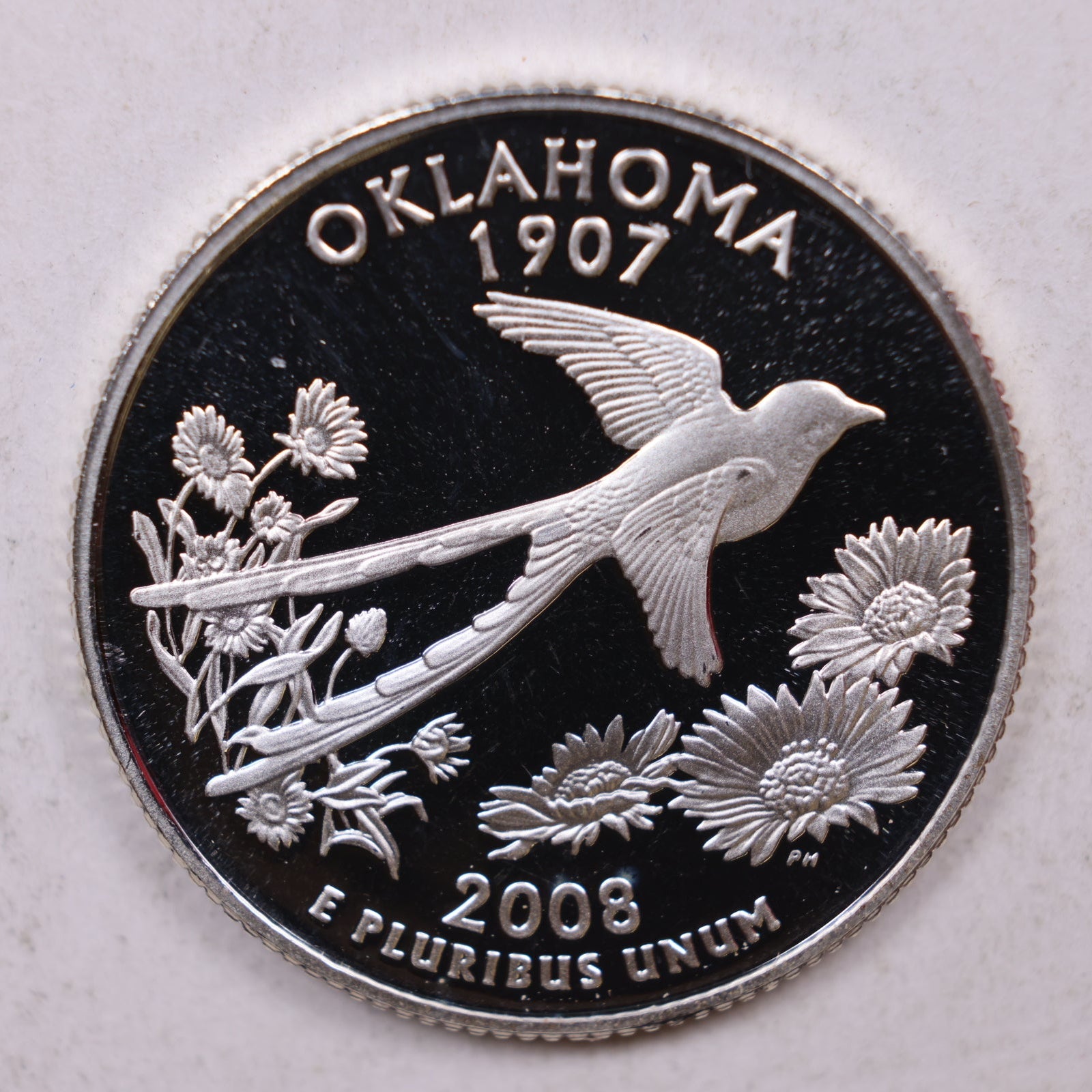 2008-S Silver Washington State Quarter OK, Proof Uncirculated, Store#QR1416