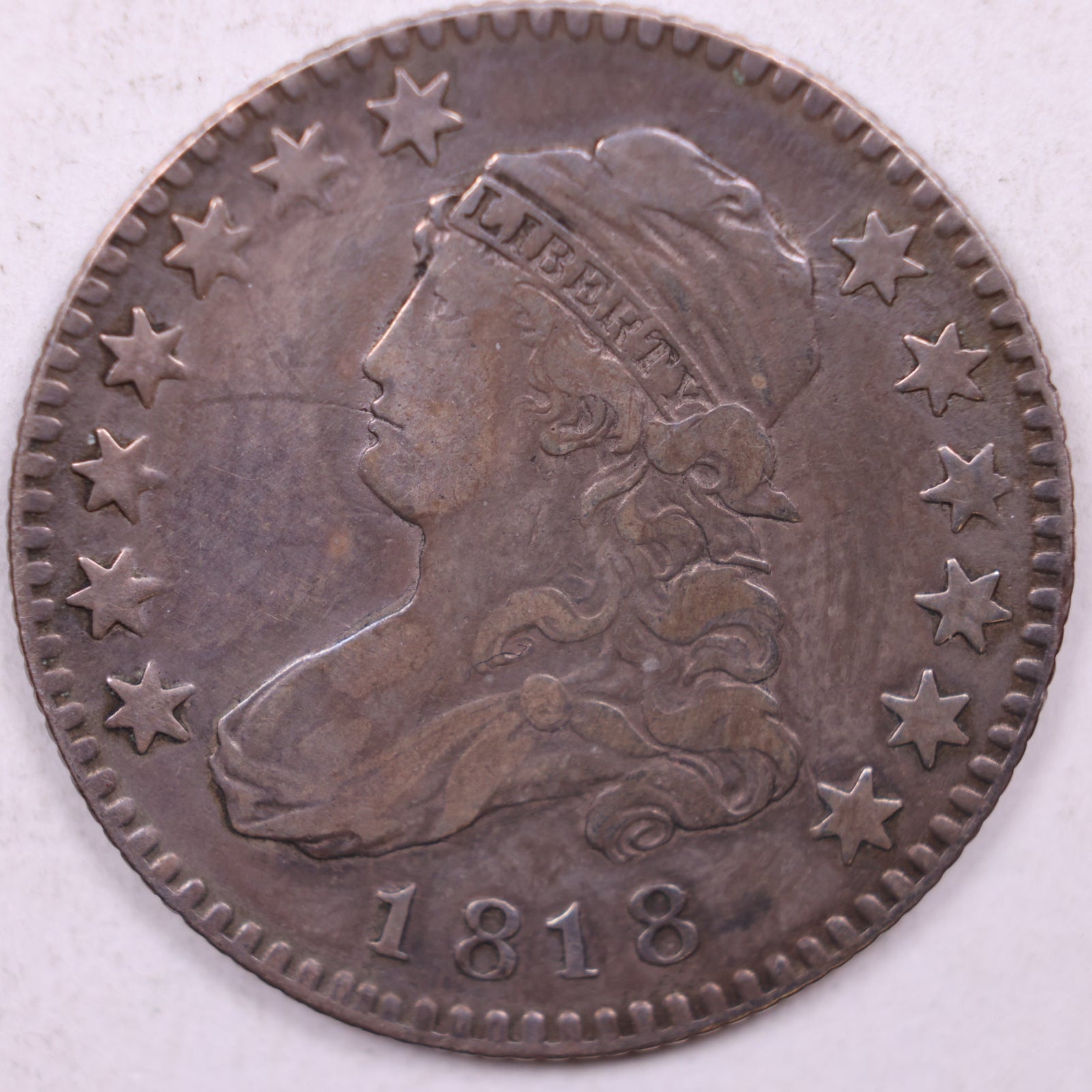 1818 Cap Bust Quarter., Very Fine Circulated Collectible Coin., Store#QR1421