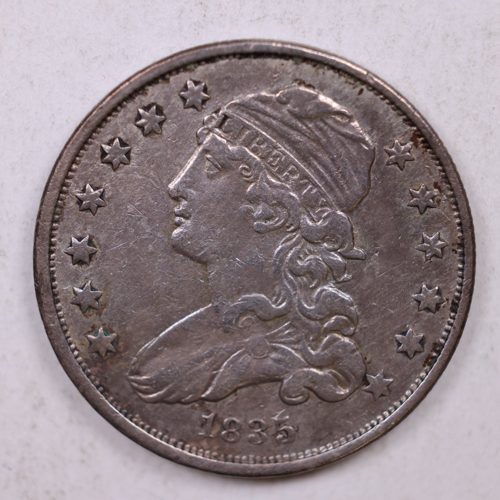1835 Cap Bust Quarter., Extra Fine Circulated Collectible Coin., Store#QR1423