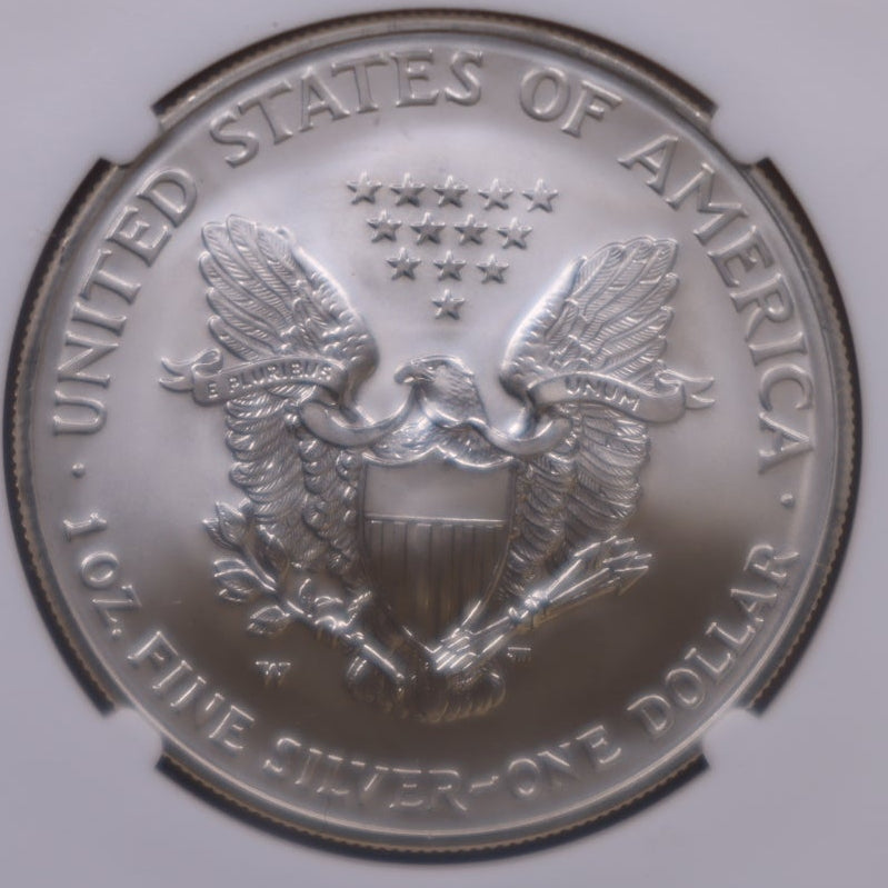 2006-W Burnished American Silver Eagle, NGC MS-70, Store#AE0416