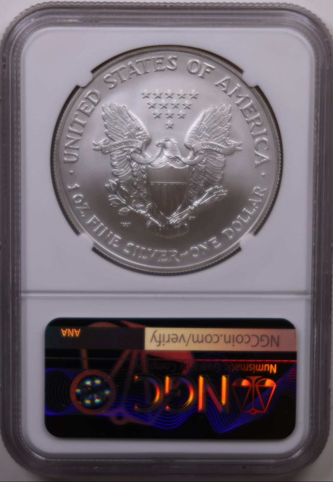 2007-W Burnished American Silver Eagle, NGC MS-70, Store#AE0417