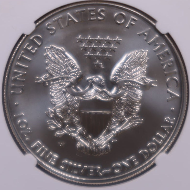 2011-W Burnished American Silver Eagle, NGC MS-70, Store#AE0419