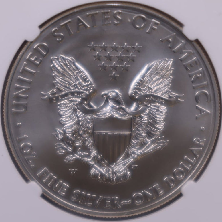 2013-W Burnished American Silver Eagle, NGC MS-70, Store#AE0420