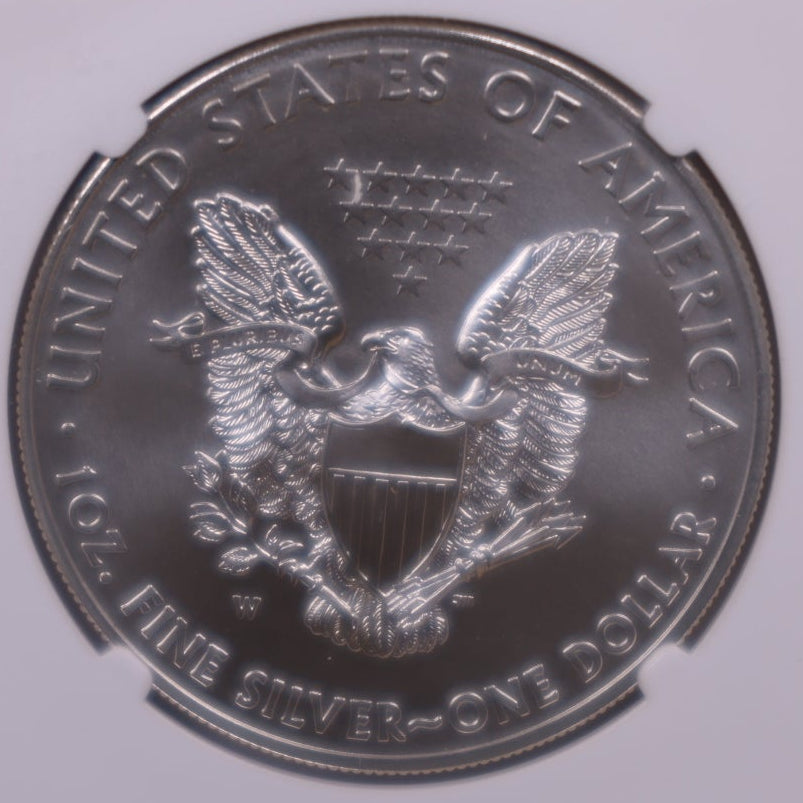 2015-W Burnished American Silver Eagle, NGC MS-70, Store#AE0421