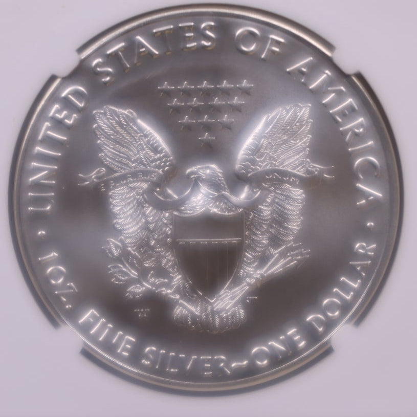 2016-W Burnished American Silver Eagle, Lettered Edge, NGC MS-70, Store#AE0422