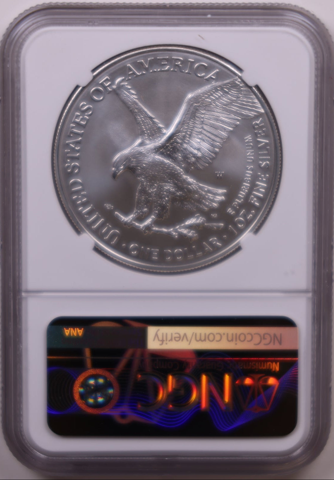 2021-W Burnished American Silver Eagle, Eagle Landing T-2, NGC MS-70, Store#AE0424