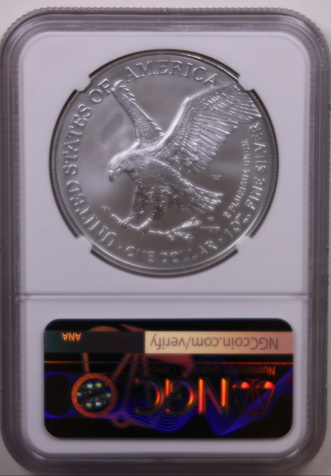 2022-W Burnished American Silver Eagle, NGC MS-70, Store#AE0425