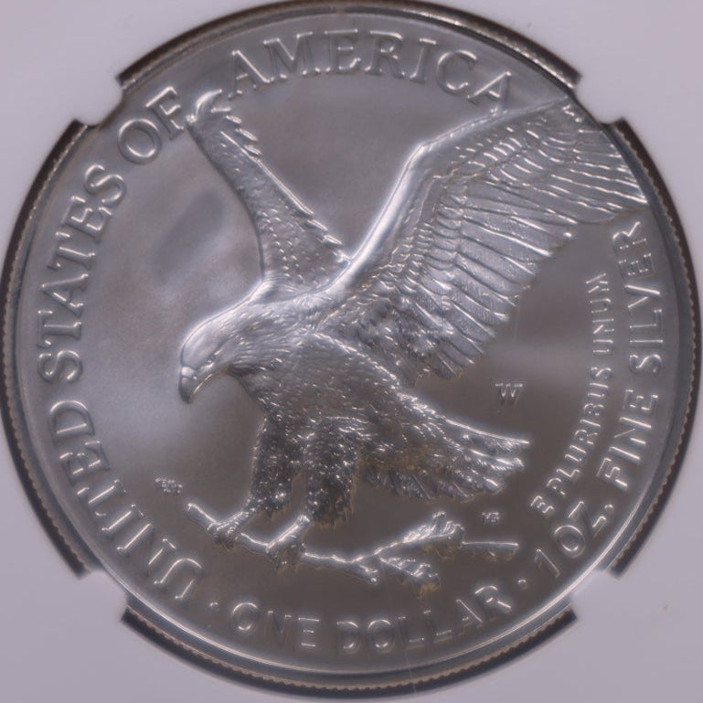 2022-W Burnished American Silver Eagle, NGC MS-70, Store#AE0425