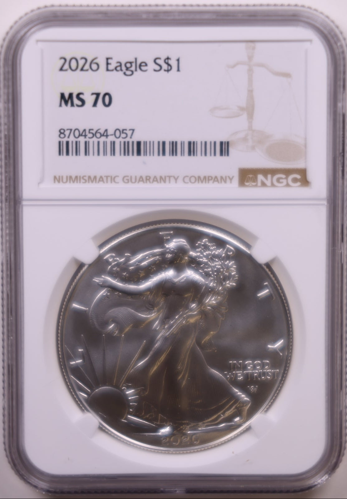 2026 American Silver Eagle, NGC MS-70, Store#AE0428