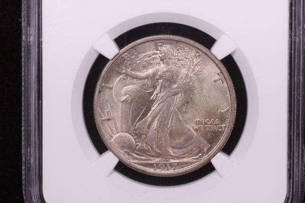 1917 Walking Liberty Half Dollar.  NGC Graded MS-64.  Store # 14002