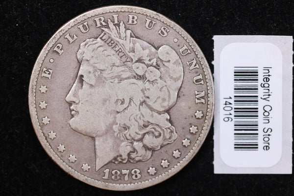 1878-CC Morgan Silver Dollar, Very Fine Plus, Circulated Coin. Store Sale #14016