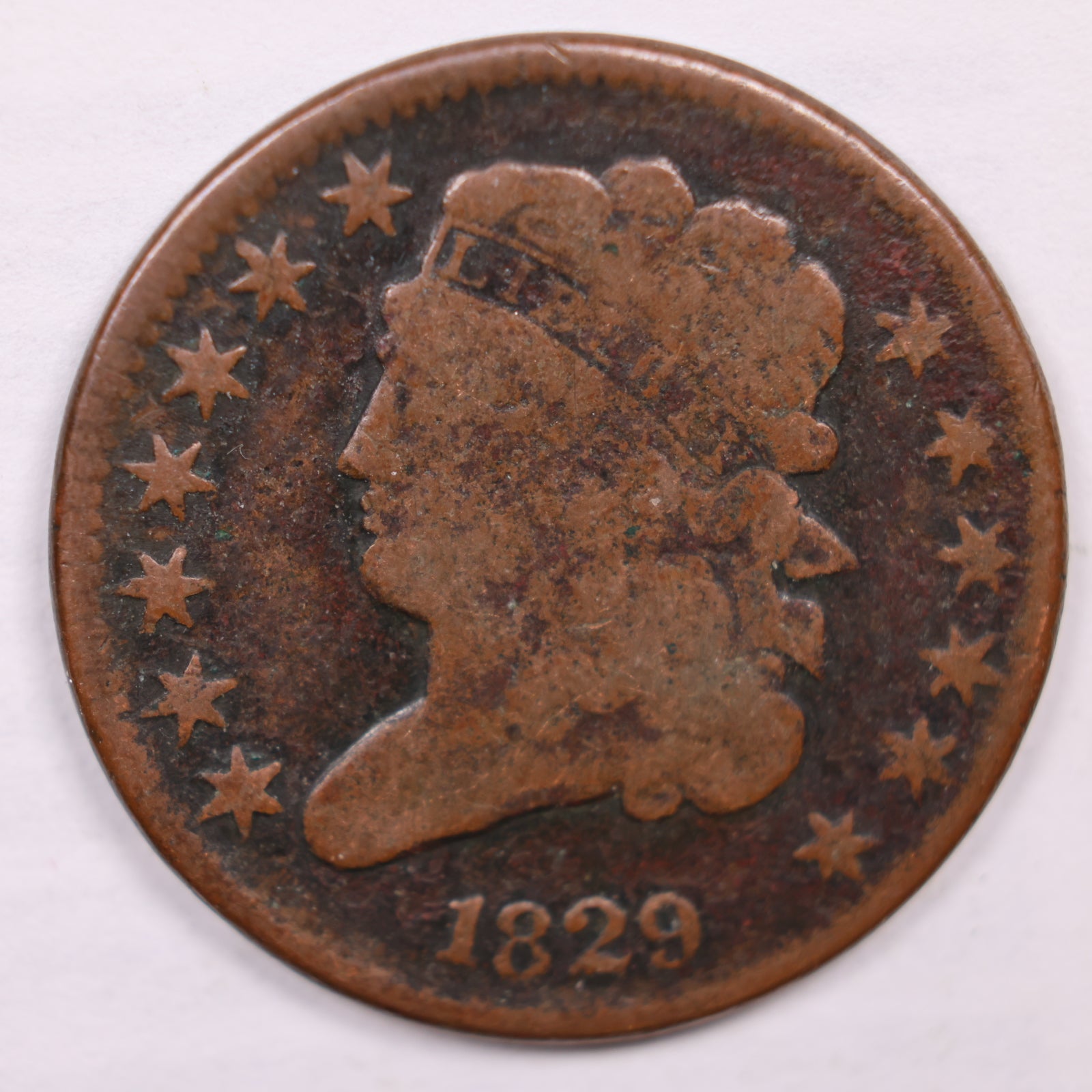 1829 Classic Head Half Cent, Very Good Circulated Coin, Store #HT0017
