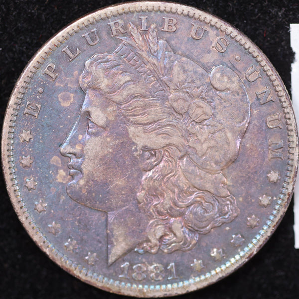1881-O Morgan Silver Dollar, Very Fine+ Circulated Coin, Store #DR0176