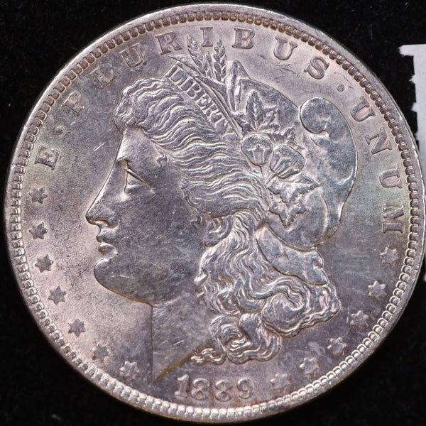 1889 Morgan Silver Dollar, Mint State Uncirculated Coin, Store #DR0325