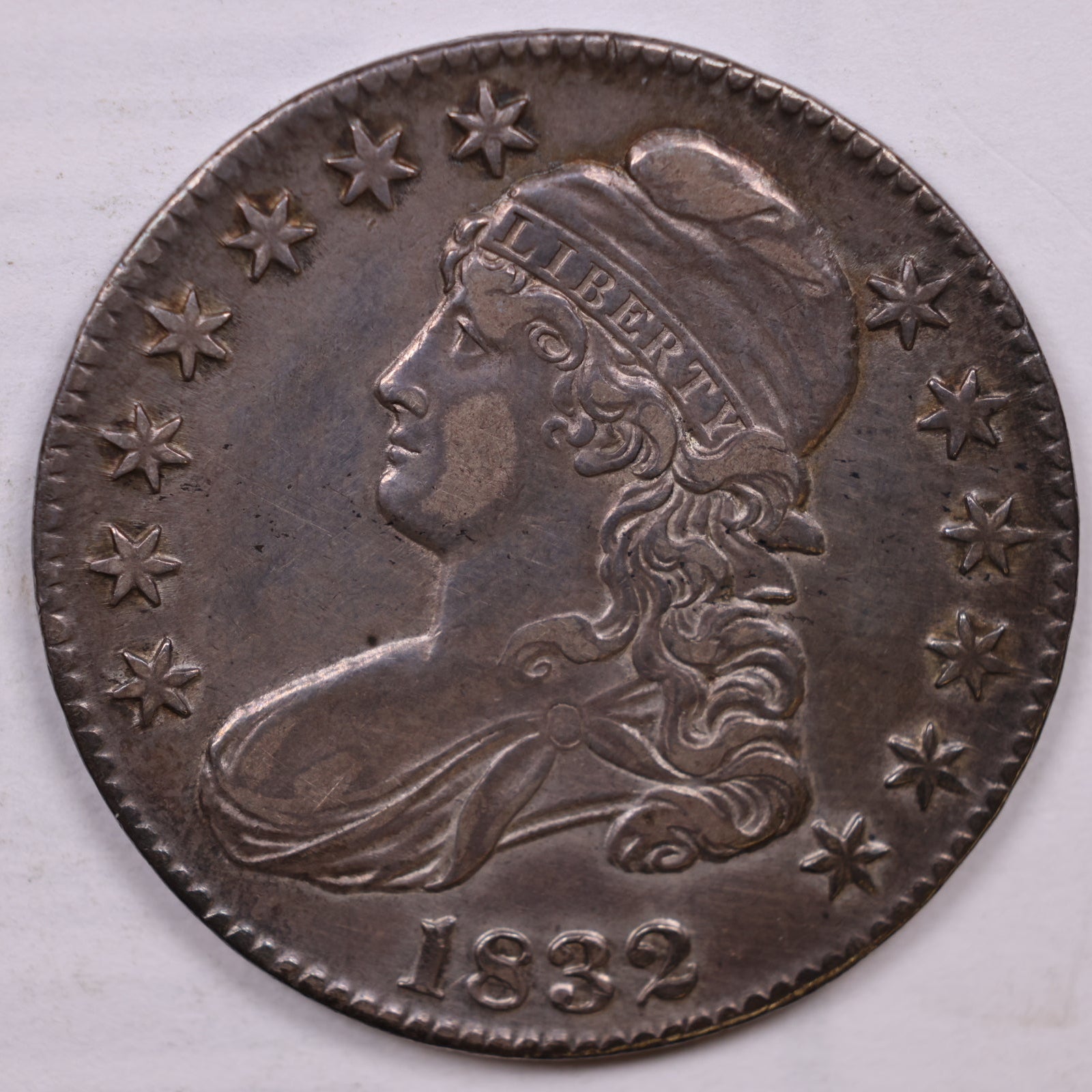 1832 Cap Bust Half Dollar, Extra Fine Circulated Coin Store #HR1857