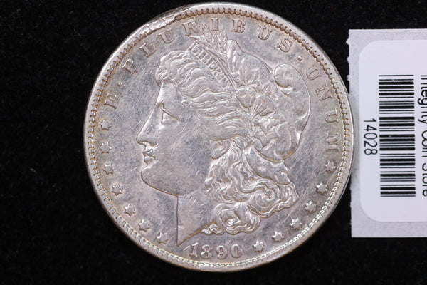 1890-CC Morgan Silver Dollar, Affordable Collectible Circulated Coin. Store Sale #14028
