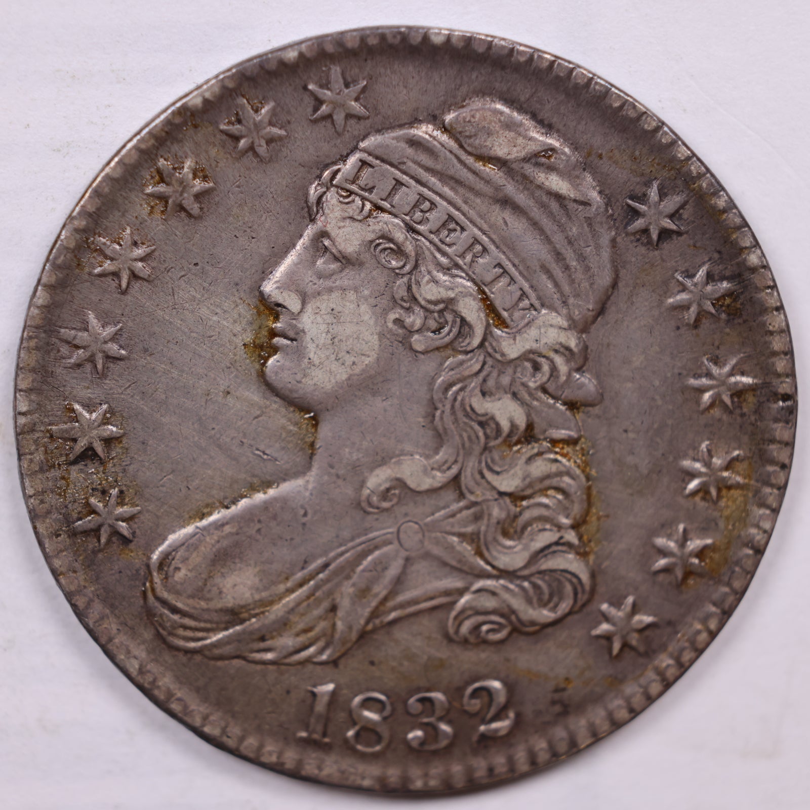 1832 Cap Bust Half Dollar, Very Fine Circulated Coin Store #HR1858