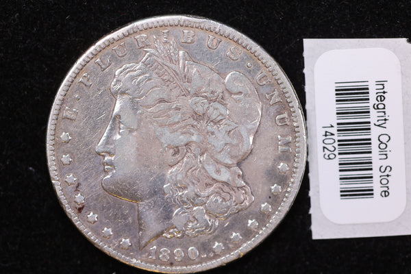1890-CC Morgan Silver Dollar, Affordable Collectible Circulated Coin. Store Sale #14029