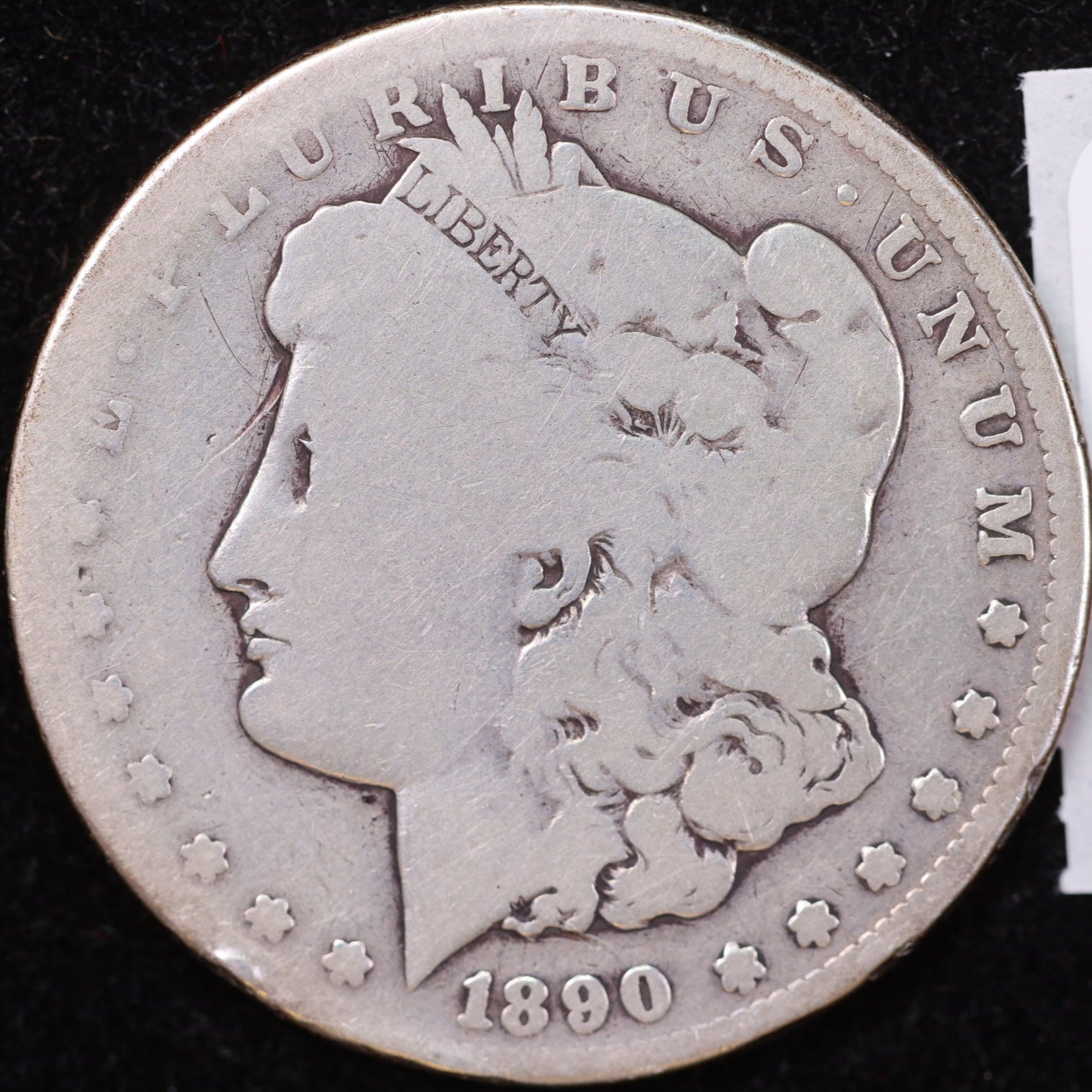 1890-CC Morgan Silver Dollar, About Good Circulated Coin, Store #DR0343