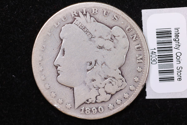 1890-CC Morgan Silver Dollar, Affordable Collectible Circulated Coin. Store Sale #14030