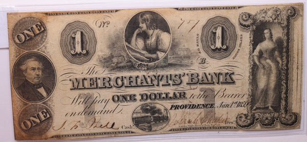 1859 $1, MERCANTILE BANK., (ALTERED NOTE),  Providence, ., #18416