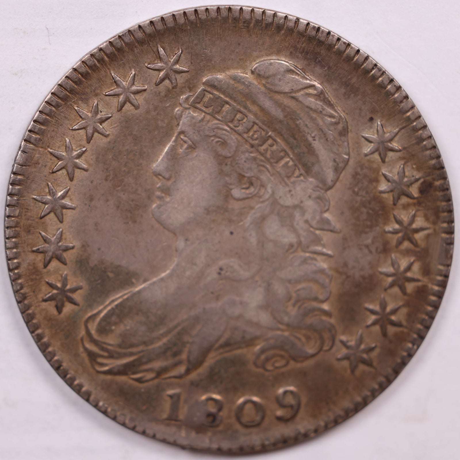 1809 Cap Bust Half Dollar, Extra Fine Circulated Coin Store #HR1861