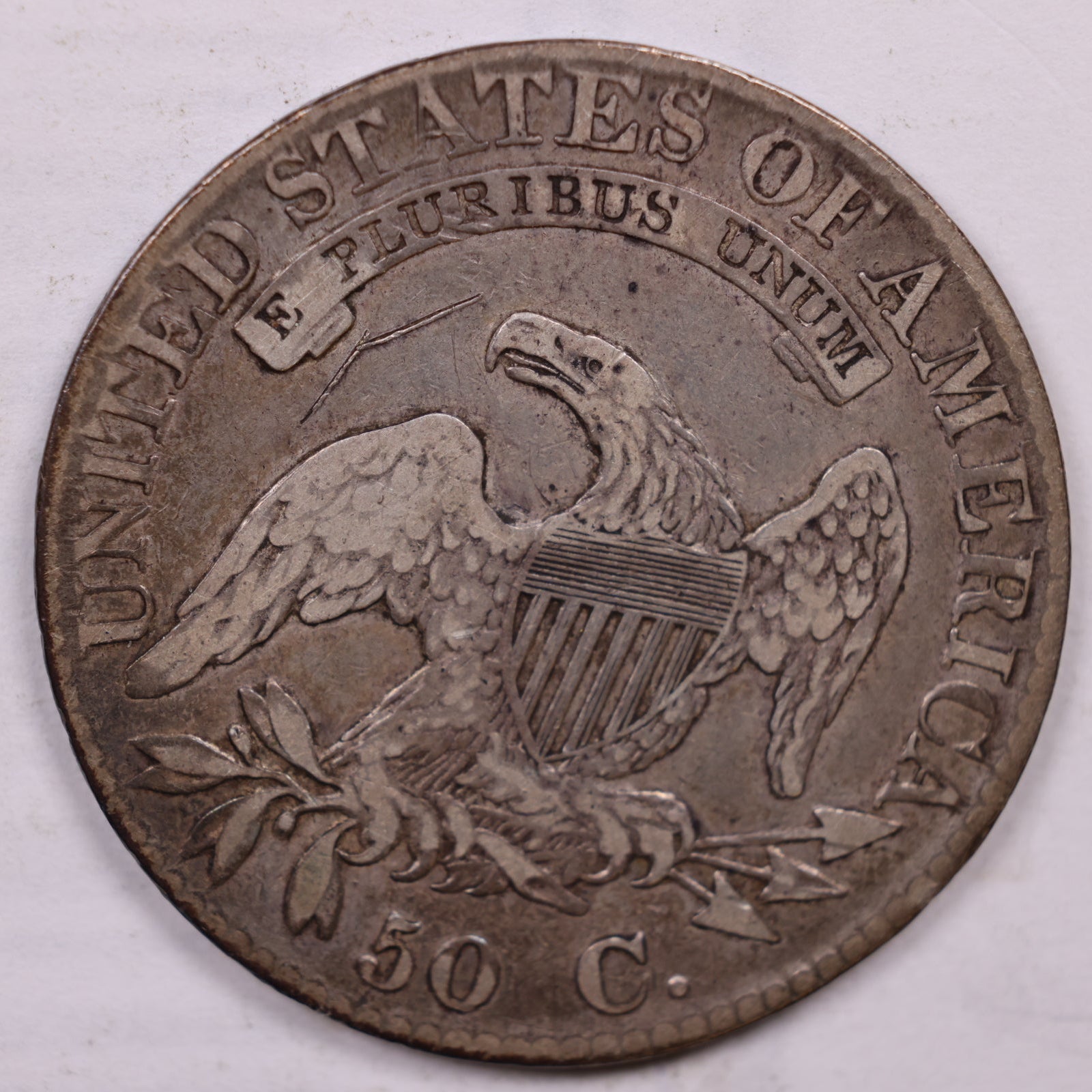1823 Cap Bust Half Dollar, Very Fine Circulated Coin Store #HR1865