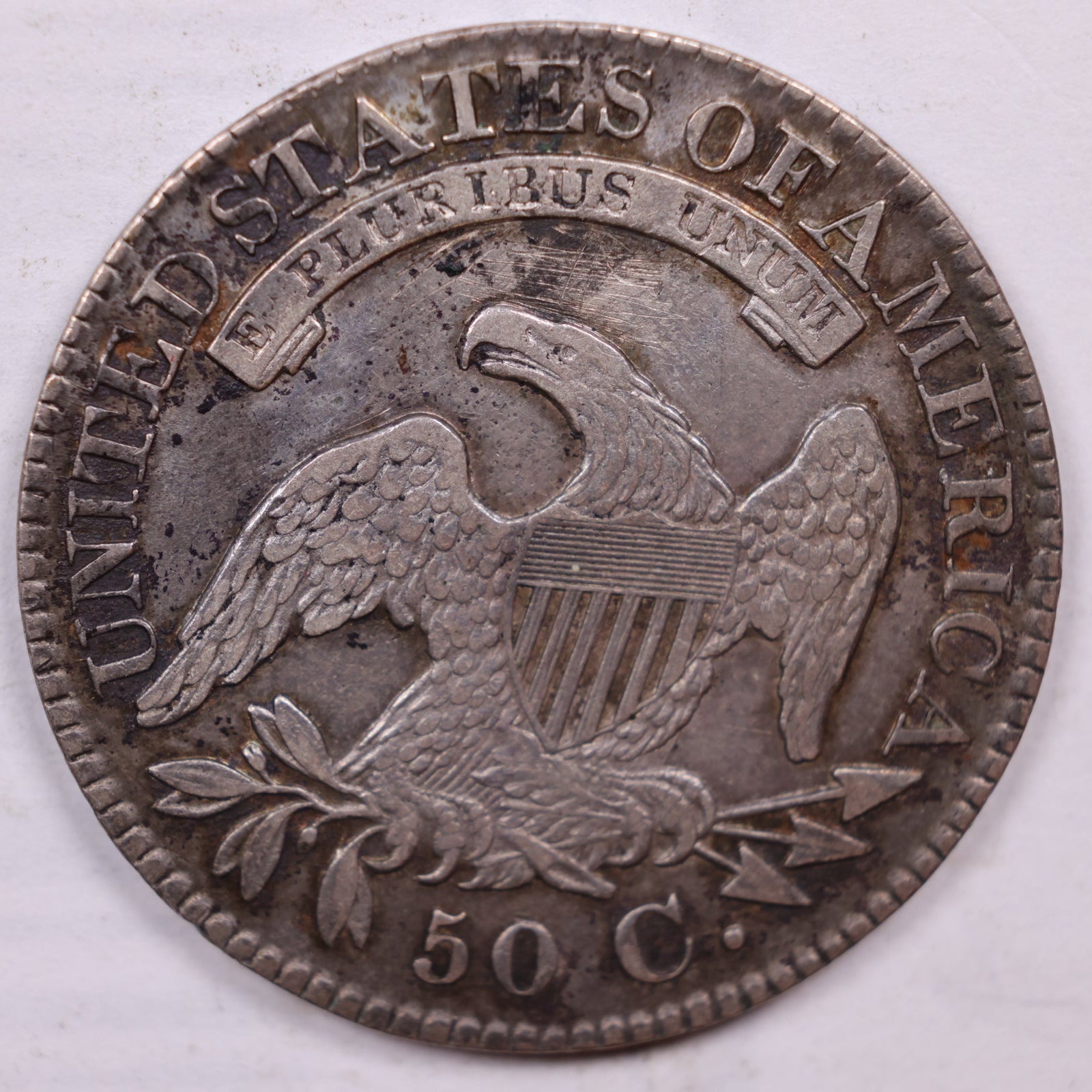 1827 Cap Bust Half Dollar, About Uncirculated Coin Store #HR1866